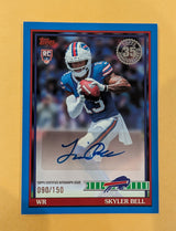 2026 Topps Football Skyler Bell Bills 1991 Rookie Auto Blue SP /150 RC #91FRA-SB