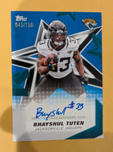 2026 Topps Football Bhayshul Tuten Jaguars Stars Auto Blue SP /150 #NFLSA-BT