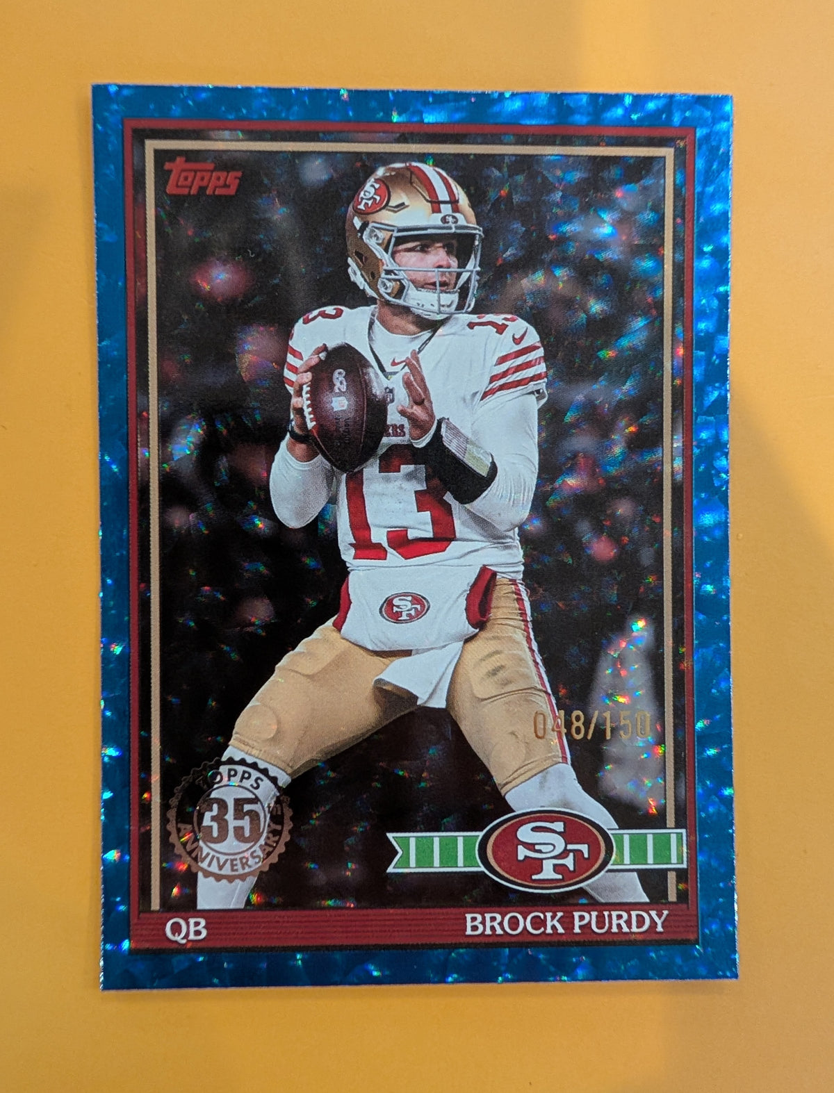 2026 Topps Football Brock Purdy 49ers 1991 Topps Blue Crackle SP /150 #91TF-3