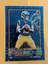 2026 Topps Football Ty Simpson Rams 1991 Rookies Blue Crackle SP /150 RC