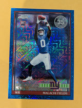 2026 Topps Football Malachi Fields Giants Chrome Blue Mojo Refractor #91TRC-30