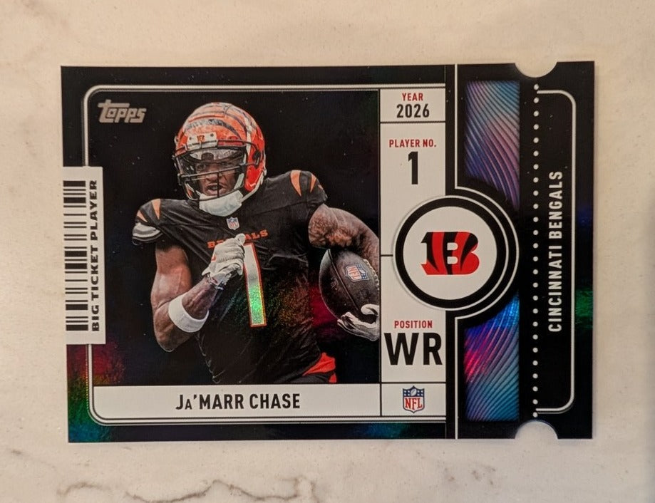 2026 Topps Football Ja'Marr Chase Bengals Big Ticket Players SSP /10 #BTP-9