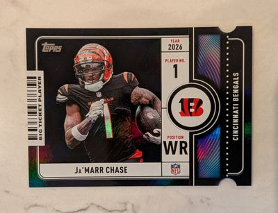 2026 Topps Football Ja'Marr Chase Bengals Big Ticket Players SSP /10 #BTP-9