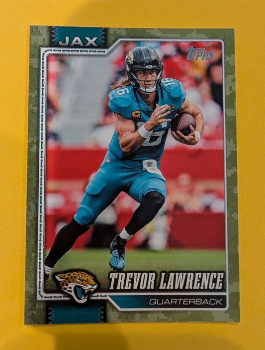 2026 Topps Football Trevor Lawrence Jaguars Camo SSP /25 #94