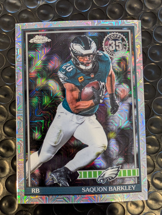 2026 Topps Football Saquon Barkley Eagles 1991 Chrome Mojo Refractor #91TC-19