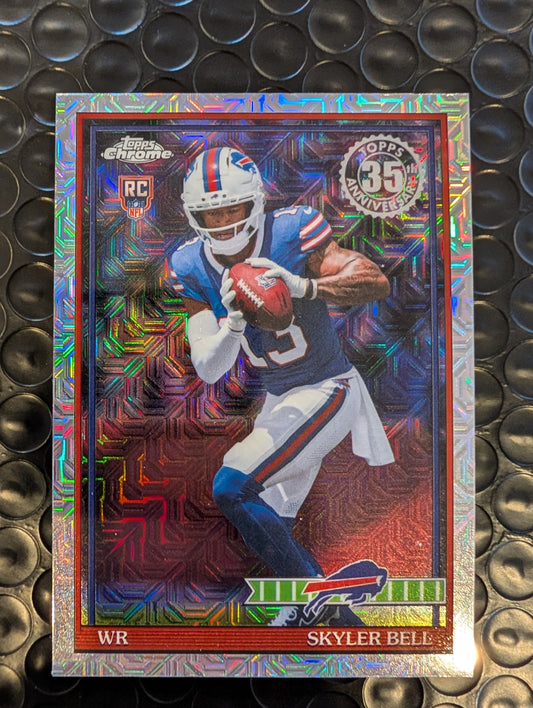 2026 Topps Football Skyler Bell Bills 1991 Chrome Mojo Refractor RC #91TRC-27