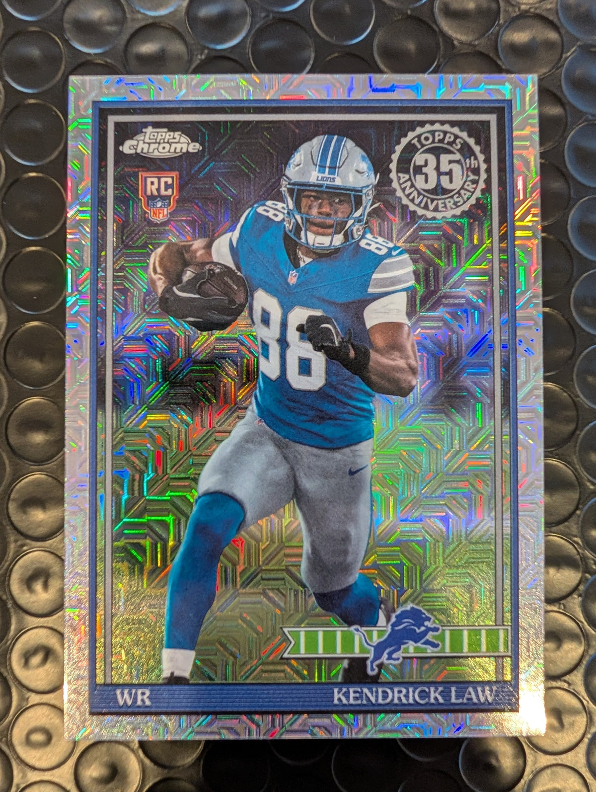 2026 Topps Football Kendrick Law Lions 1991 Chrome Mojo Refractor RC #91TRC-42