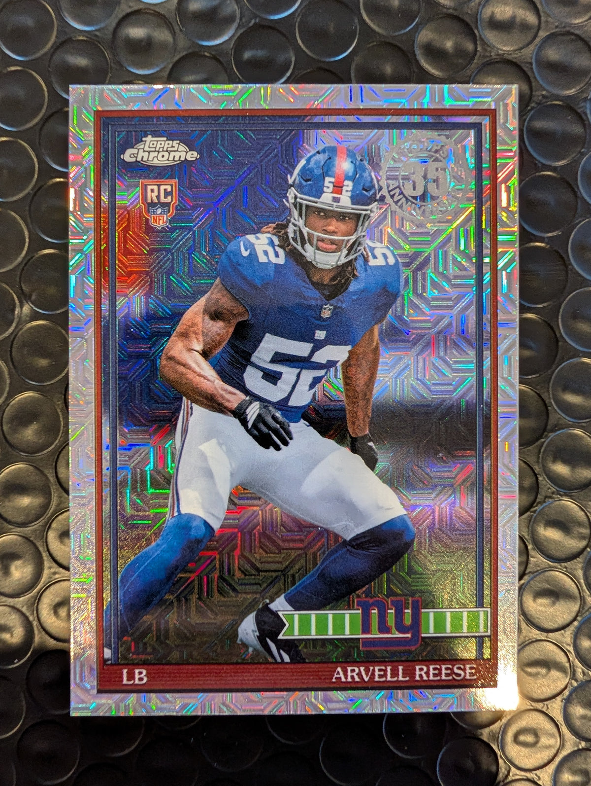 2026 Topps Football Arvell Reese Giants 1991 Chrome Mojo Refractor RC #91TRC-46
