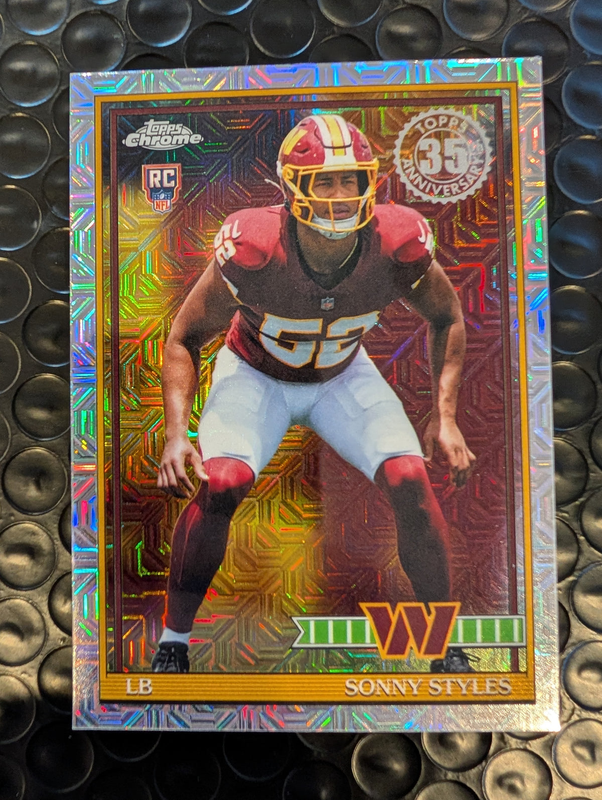 2026 Topps Football Sonny Styles Commanders 1991 Chrome Mojo Refractor RC