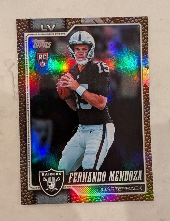 2026 Topps Football Fernando Mendoza Raiders Football Parallel RC #301