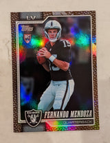 2026 Topps Football Fernando Mendoza Raiders Football Parallel RC #301