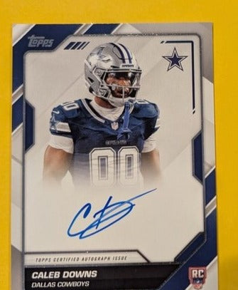 2026 Topps Football Caleb Downs Cowboys Flagship First Signatures RC #FFS-CDS