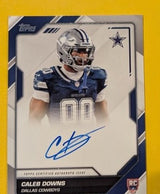 2026 Topps Football Caleb Downs Cowboys Flagship First Signatures RC #FFS-CDS