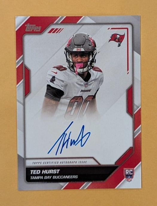 2026 Topps Football Ted Hurst Buccaneers Flagship First Signatures RC #FFS-TH