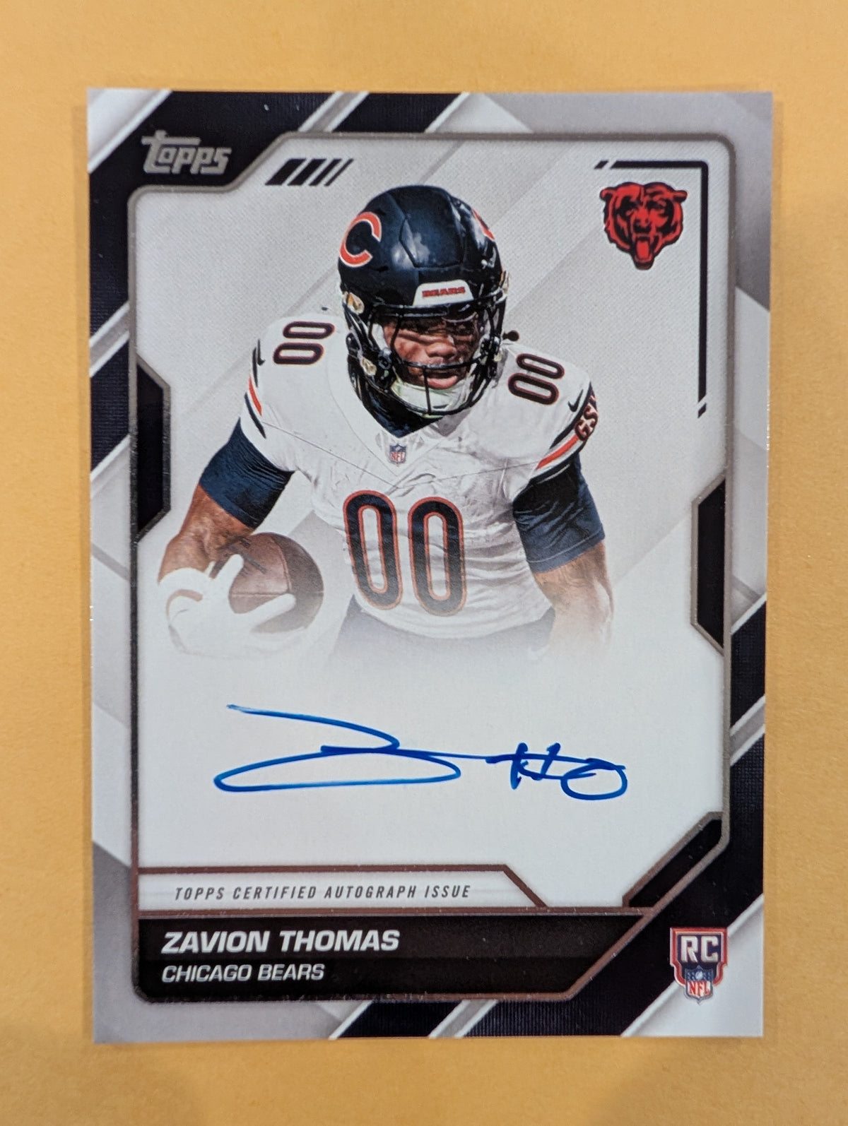 2026 Topps Football Zavion Thomas Bears Flagship First Signatures RC #FFS-ZTH