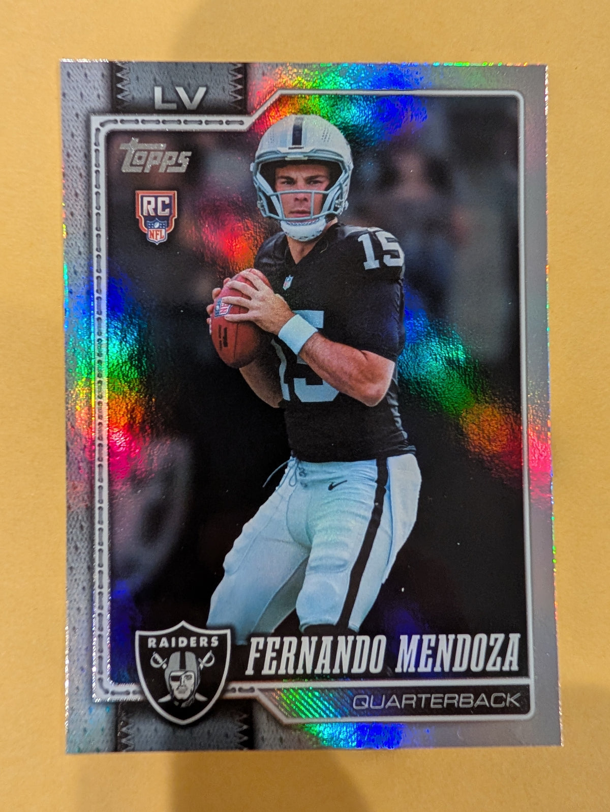2026 Topps Football Fernando Mendoza Raiders Topps Foilboard Foil RC #301