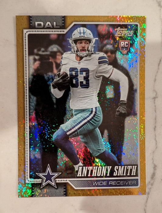 2026 Topps Football Anthony Smith Dallas Cowboys Gold Sparkle SP /50 RC #396