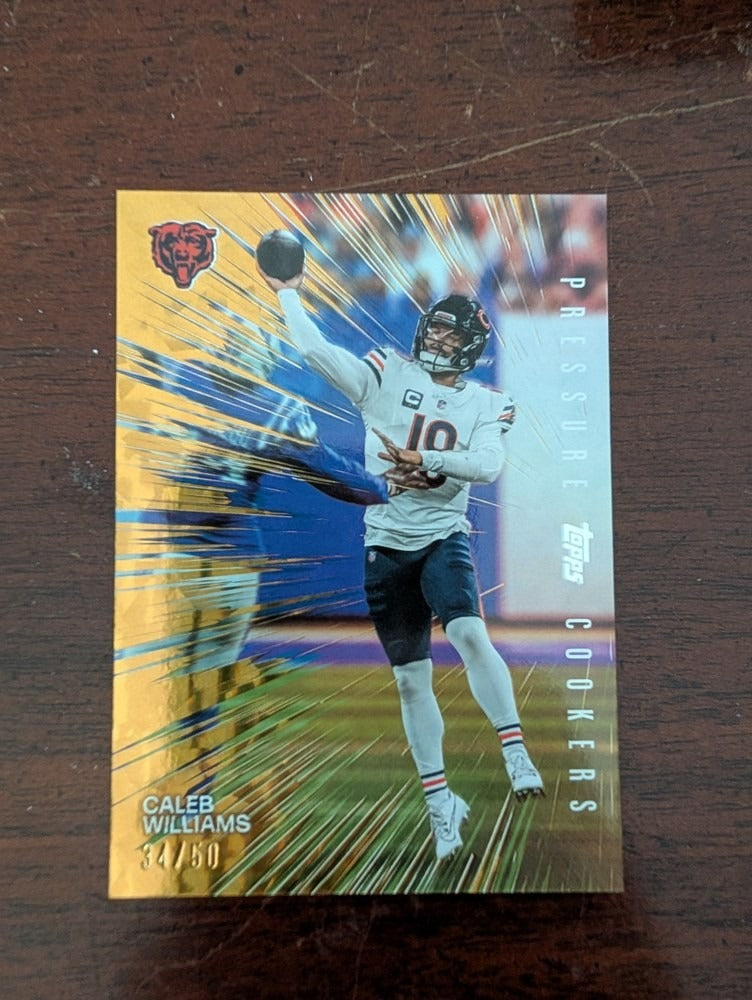 2026 Topps Football Caleb Williams Chicago Bears Pressure Cookers SP Gold /50
