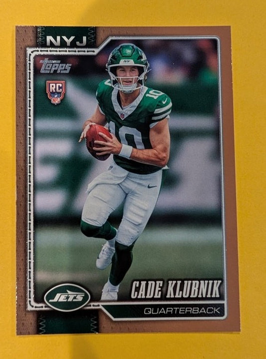 2026 Topps Football Cade Klubnik New York Jets Gold SP /2026 RC #306