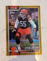 2026 Topps Football Spencer Fano Browns Gold SP /50 RC #385