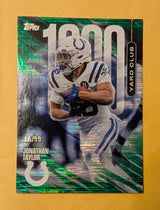 2026 Topps Football Jonathan Taylor Colts 1000 Yard Club Green Case Hit /99