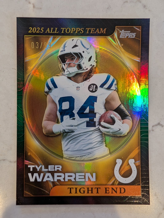 2026 Topps Football Tyler Warren Colts All Topps Team Green SP /99 #25ATT-2
