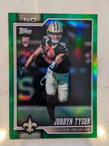 2026 Topps Football Jordyn Tyson Saints Green SP /99 RC #320