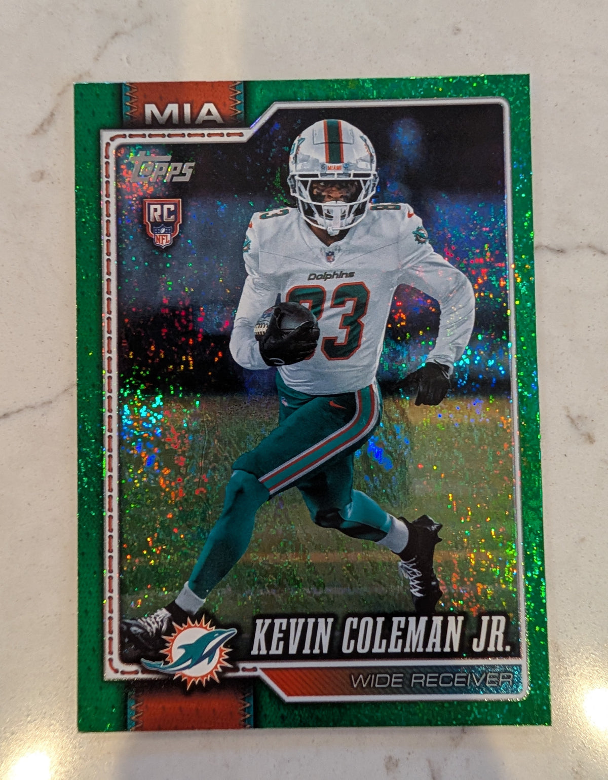 2026 Topps Football Kevin Coleman Jr. Dolphins Green SP /99 RC #337