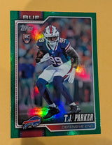 2026 Topps Football T.J. Parker Buffalo Bills Green SP /99 RC #376