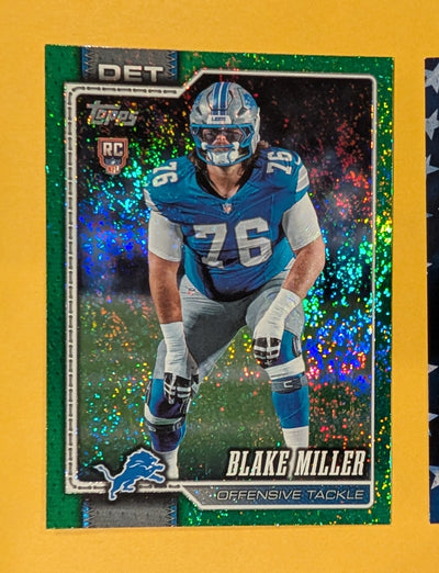 2026 Topps Football Blake Miller Detroit Lions Green SP /99 RC #380