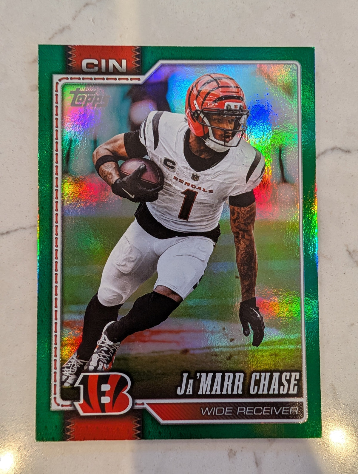 2026 Topps Football Ja'Marr Chase Bengals Green SP /99 #43