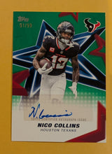 2026 Topps Football Nico Collins Texans Stars Autograph Green SP /99 #NFLSA-NC