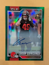 2026 Topps Football Carson Schwesinger Browns Real One Auto Green SP /99 #45