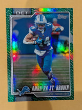 2026 Topps Football Amon-Ra St. Brown Lions Green Football SP /99 #66