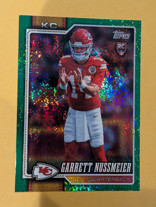 2026 Topps Football Garrett Nussmeier Chiefs Green Foil SP /99 RC #303