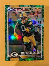 2026 Topps Football Matthew Golden Packers Green Leather Foil SP /99 #263