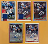 2026 Topps Football Skyler Bell Bills 5 Card Rookie Lot - 2 Autos, 2 Relics