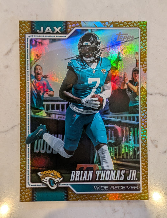 2026 Topps Football Brian Thomas Jr. Jaguars Holo Gold SP /50 #92