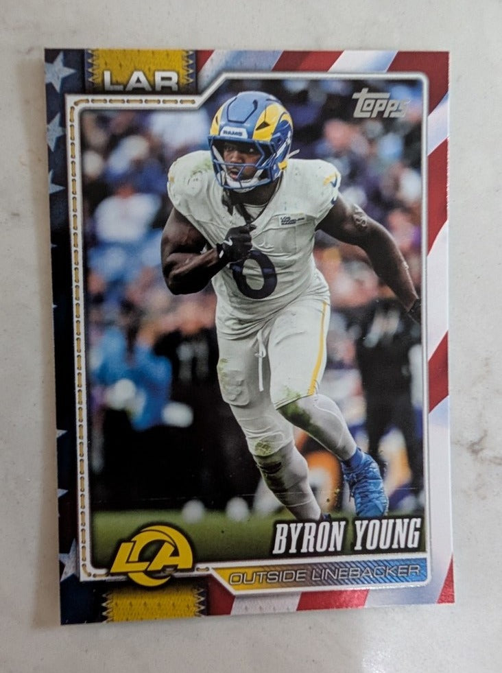 2026 Topps Football Byron Young Los Angeles Rams Independence Day SP /76 #116
