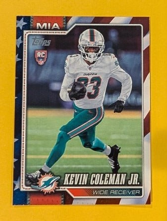 2026 Topps Football Kevin Coleman Jr Dolphins Independence Day SP /76 RC #337