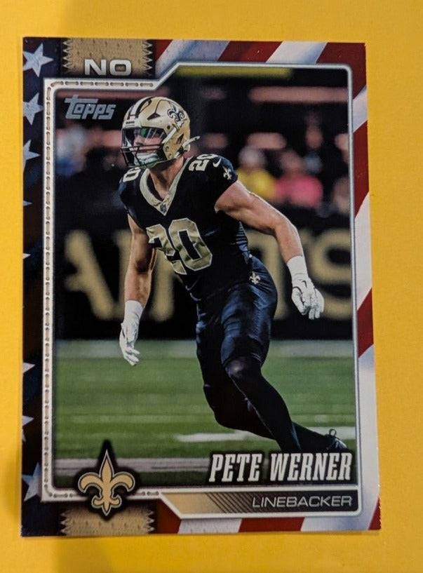 2026 Topps Football Pete Werner New Orleans Saints Independence Day SP /76 #44