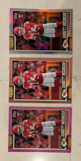 2026 Topps Football Garrett Nussmeier Chiefs 3-Card Lot Gold Pink Purple RC #303