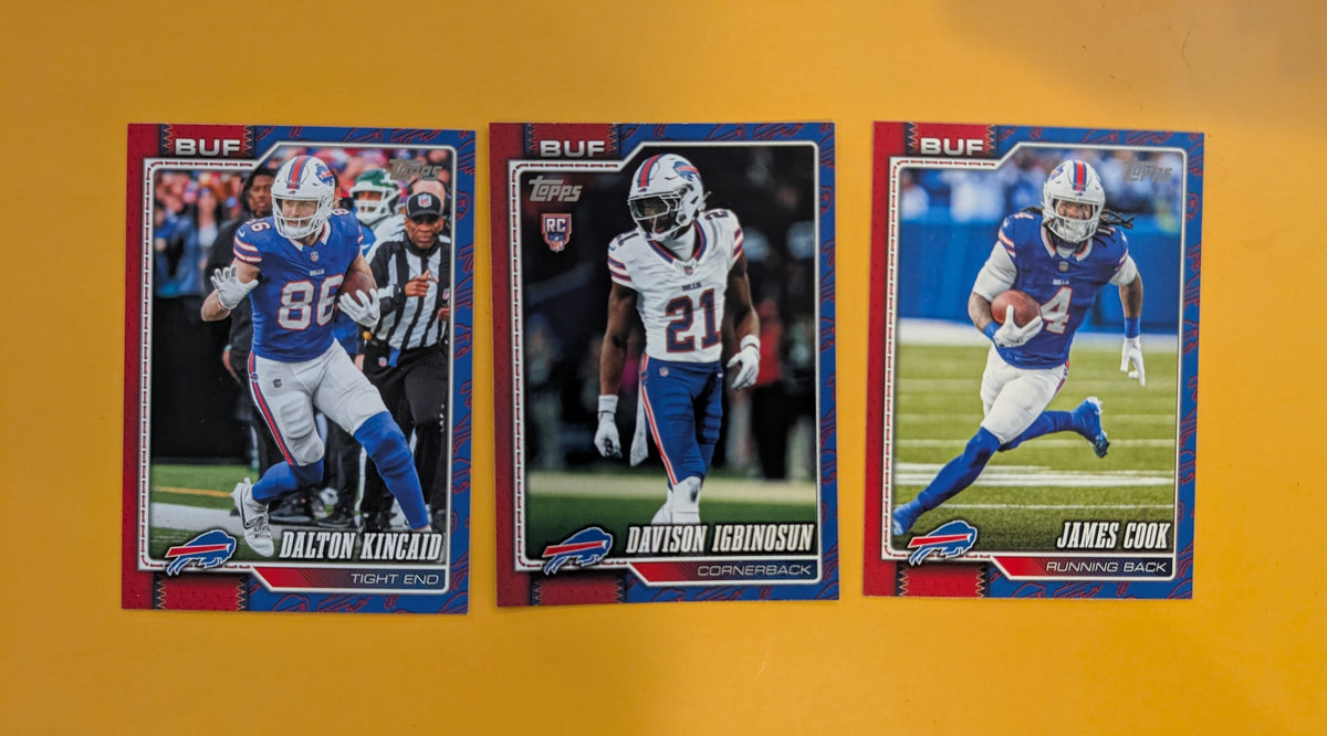 2026 Topps Football Buffalo Bills 3 Card Lot Cook Kincaid Igbinosun Borders