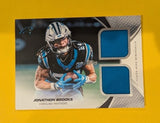2026 Topps Football Jonathon Brooks Panthers NFL Material Dual Relic #MDR-JB