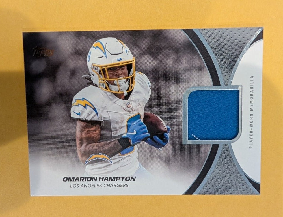2026 Topps Football Omarion Hampton Chargers NFL Material Relic #NFLM-OH