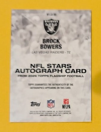 2026 Topps Football Brock Bowers Raiders NFL Stars Auto SP /150 #NFLSA-BB