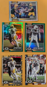 2026 Topps Football Packers 5 Card Numbered Lot - Jayden Reed, Tucker Kraft SP