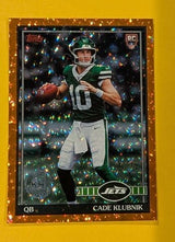 2026 Topps Football Cade Klubnik Jets 1991 Mega Box Crackle Orange SSP /25 RC