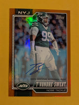 2026 Topps Football T'Vondre Sweat Jets Real One Autograph Orange SSP /25 #256