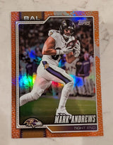 2026 Topps Football Mark Andrews Baltimore Ravens Orange Football SSP /25 #15